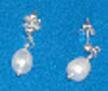 Simple Sterling Pearl Post Earrings