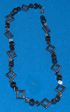 Irregularly square Hematite Necklace