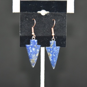 Lapis Lazuli Arrow head hook earrings